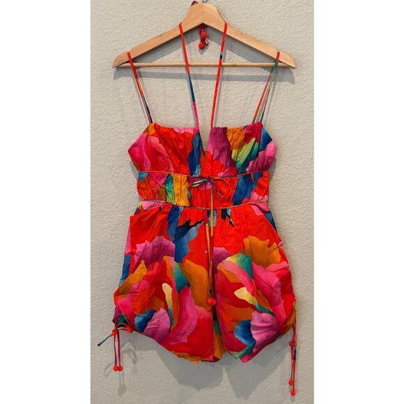FARM Rio Ombre Chita Red Romper Size XS - Picture 14 of 15